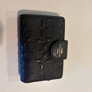 Coach Black Textured Leather Wallet
